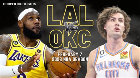 lakers vs thunder feb 7 2023